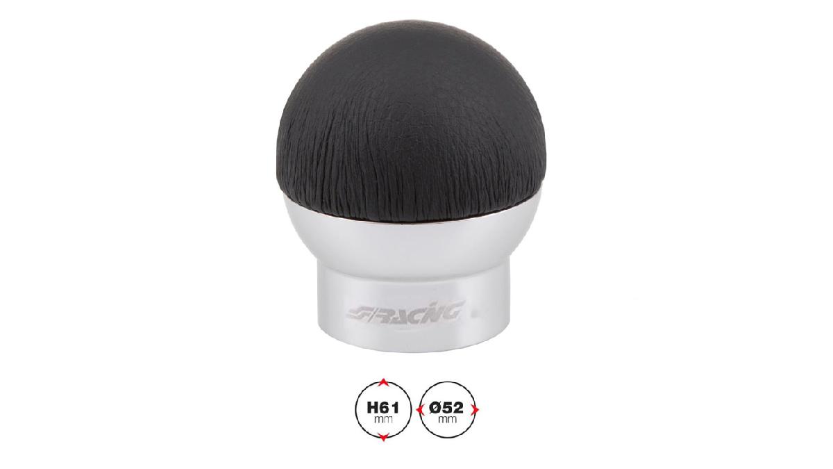 Simoni+Racing+Pommeau+Special+College+-+Chrom%C3%A9%2FCuir+noir+%28pour+v%C3%A9roullage+marche+arri%C3%A8re%29